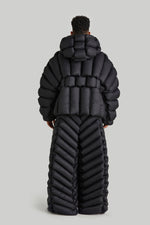 CLASSIC BAMBOO STRIPES OVERSIZED GOOSE DOWN PUFFER