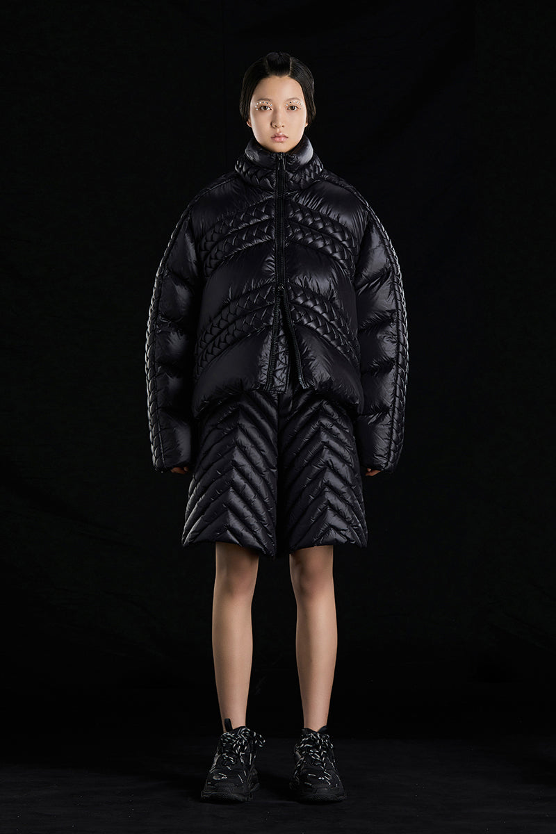 BRAIDING PATTERN GOOSE DOWN JACKET