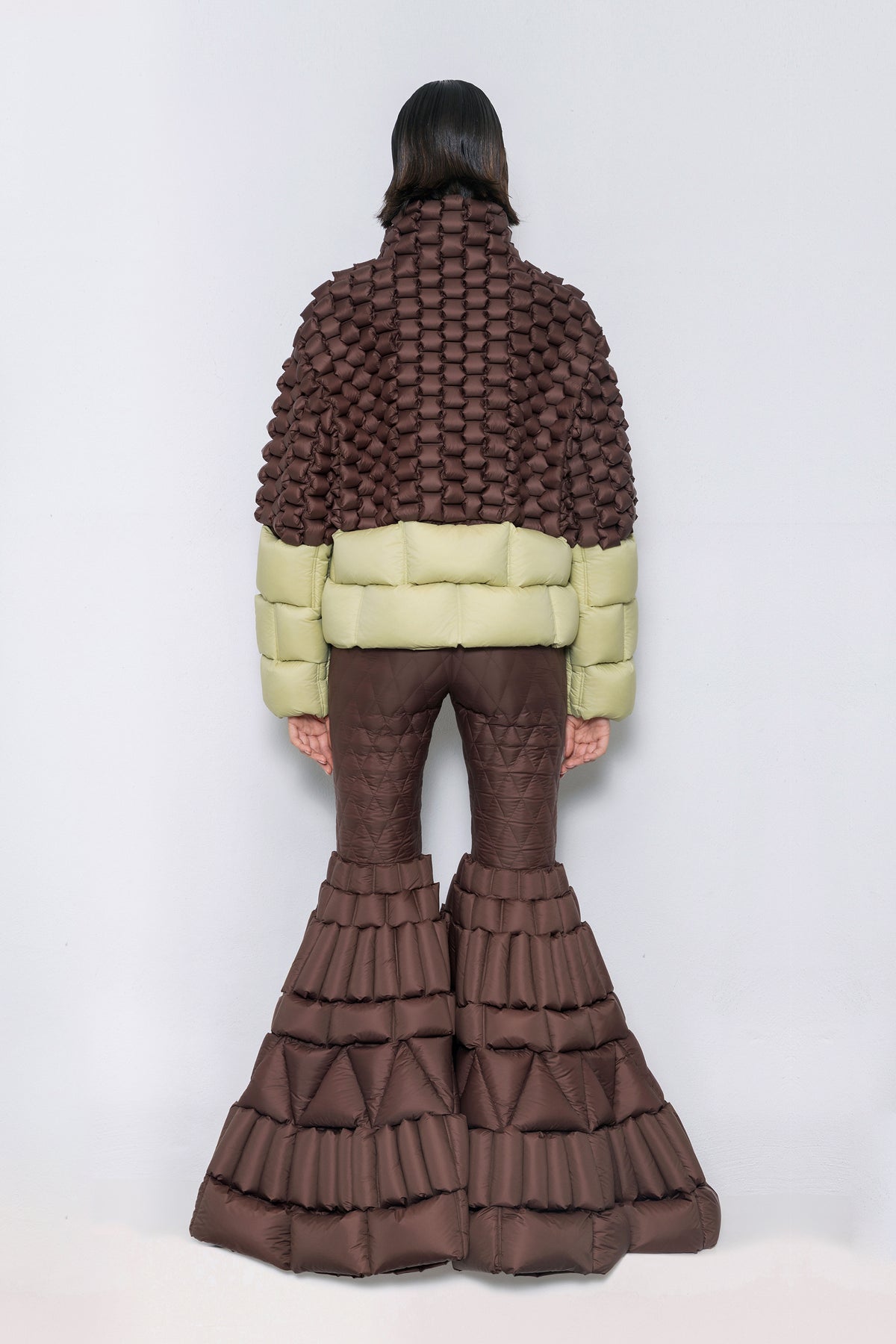 RAXXY CLASSIC COLOR-BLOCKED GOOSE DOWN JACKET