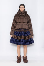 RAXXY CLASSIC SLUB HOODED GOOSE DOWN JACKET