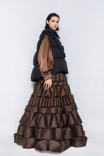 RAXXY V-PATTERN SLEEVELESS GOOSE DOWN JACKET