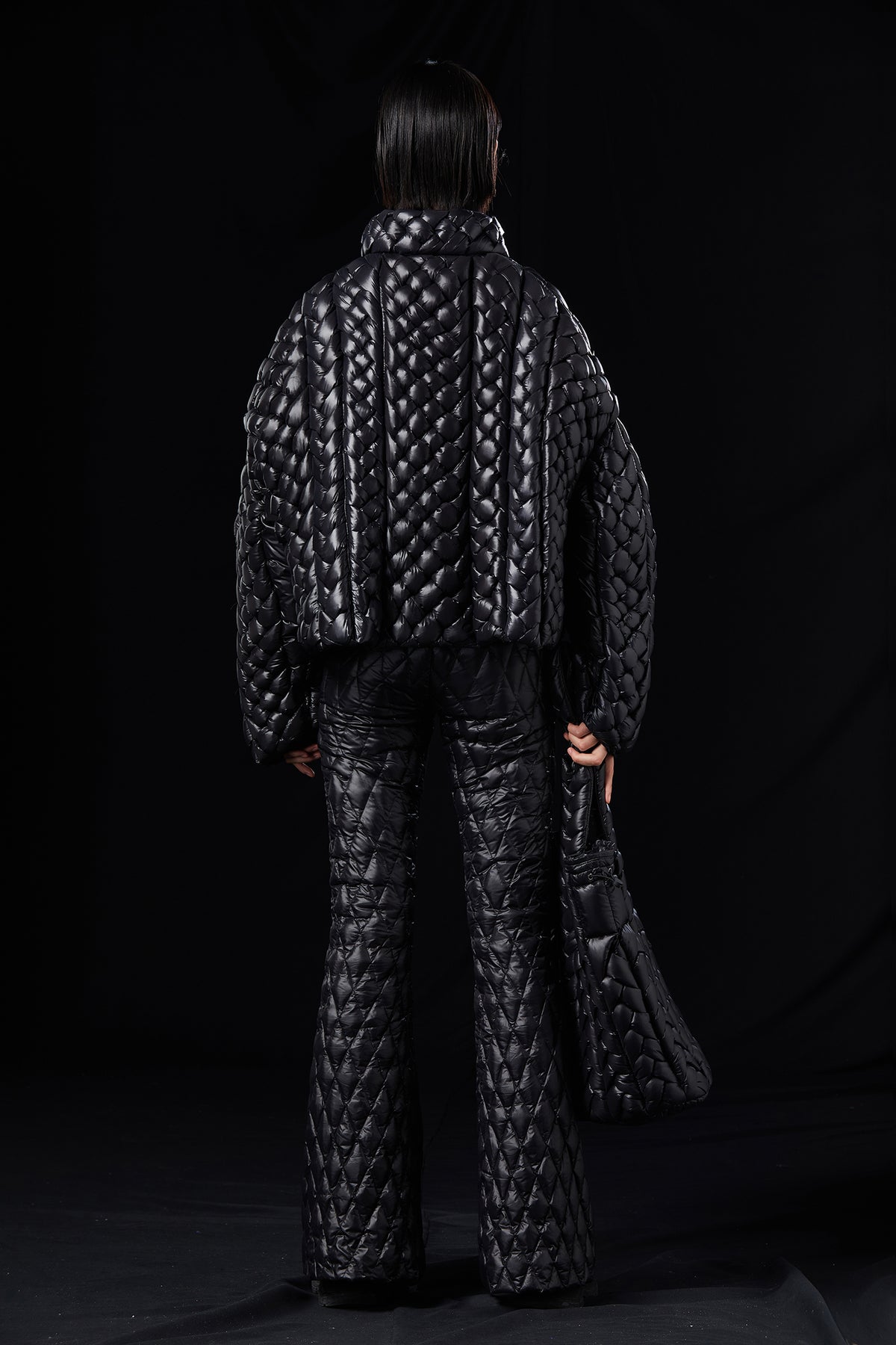 COMPLEX FULL BRAID HAND-WOVEN STYLE PROFILE GOOSE DOWN JACKET