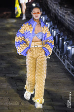 5-DIMENSIONAL GREAT WALL MONOCHROME SILHOUETTE GOOSE DOWN JACKET