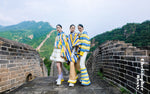 5-DIMENSIONAL COLOR WOVEN PATTERN GOOSE DOWN SWEATER