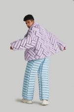 ”BAMBOO WEAVE"LAPEL GOOSE DOWN COAT