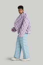 ”BAMBOO WEAVE"LAPEL GOOSE DOWN COAT