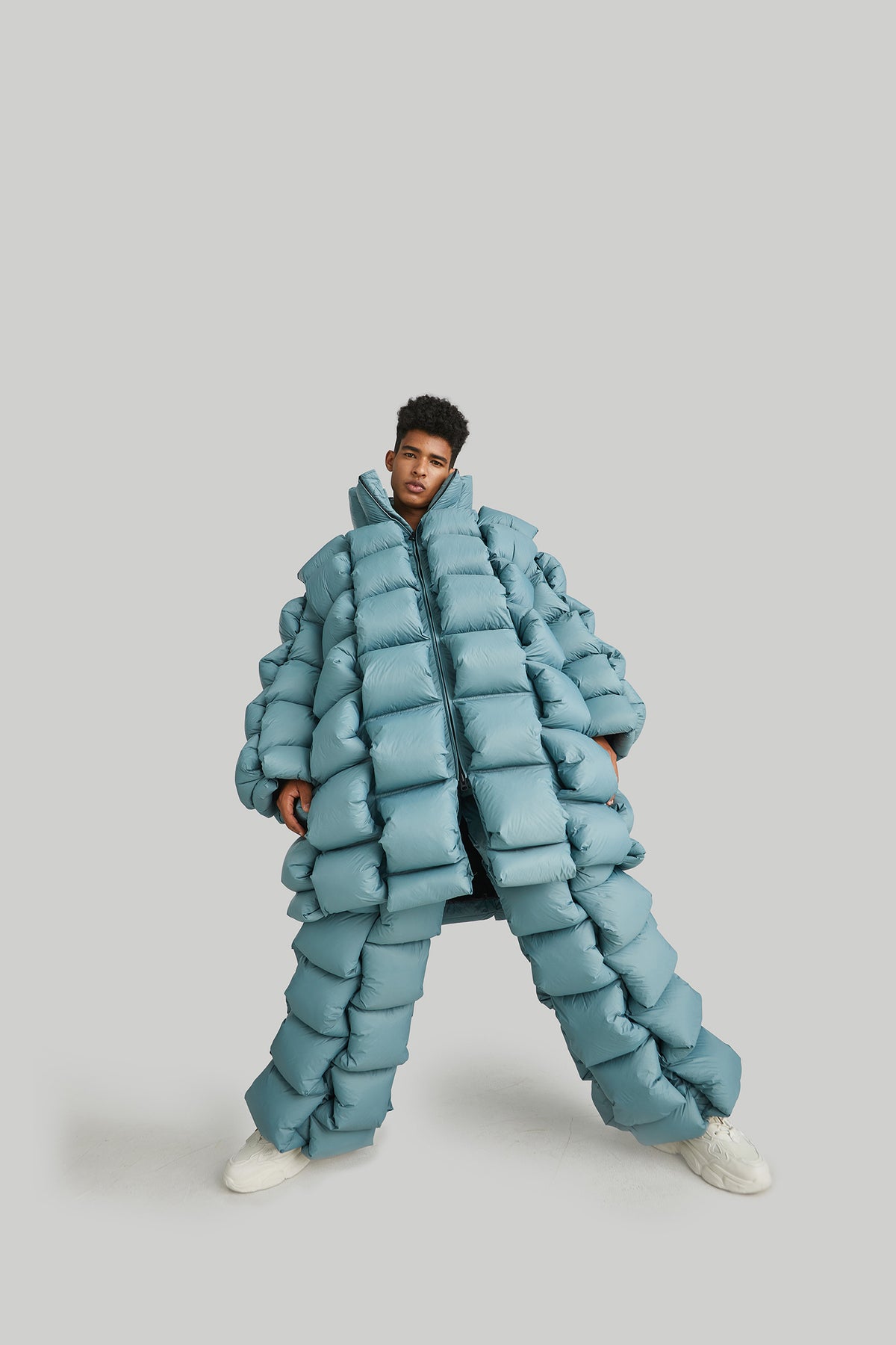 SQUARE GOOSE DOWN COAT