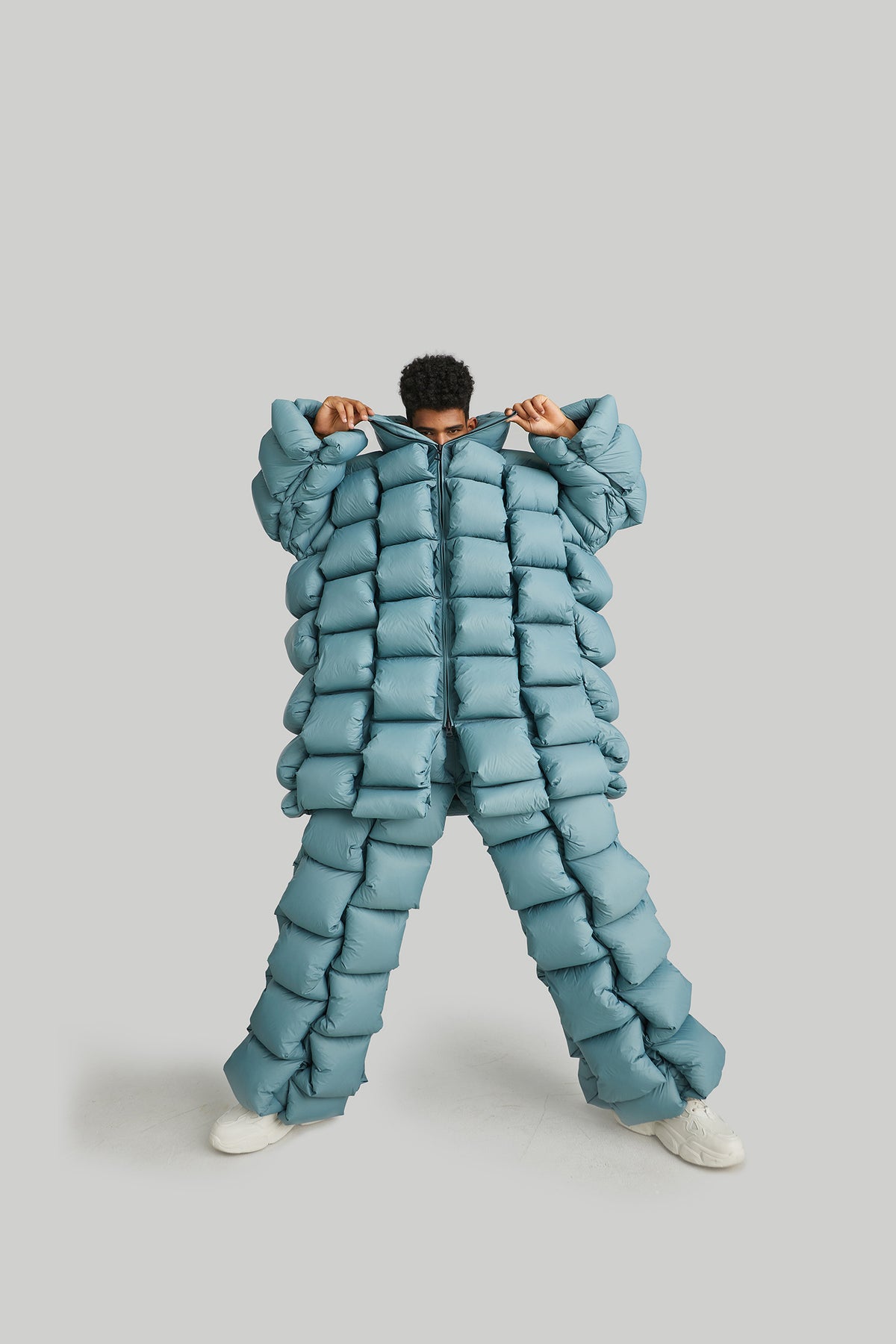 SQUARE GOOSE DOWN COAT