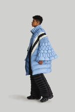 V DECORATIVE FIREWORKS SLEEVE GOOSE DOWN COAT