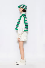 RAXXY THREE-COLOR STRIPES GOOSE DOWN VEST