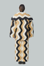 STEREO WAVY LARGE LAPEL DOWN JACKET