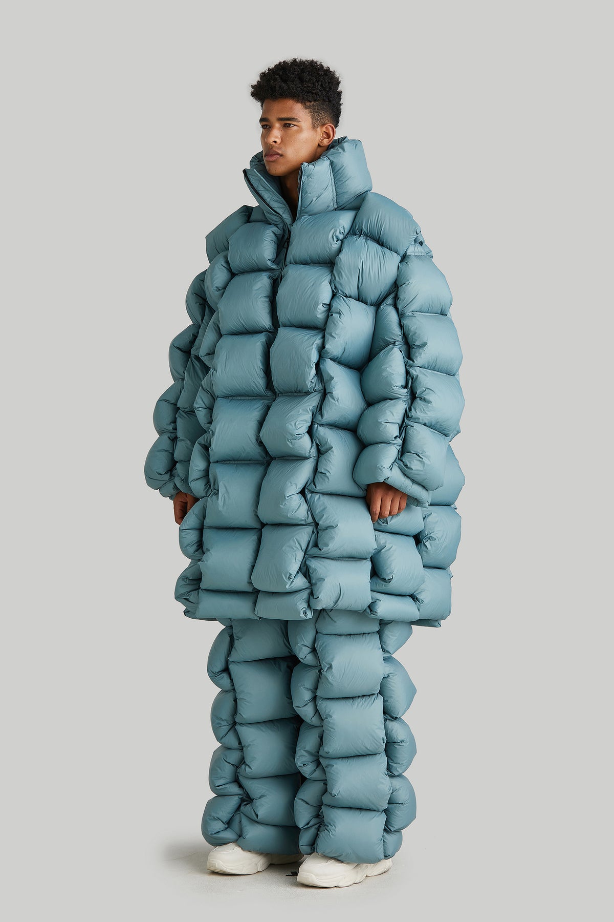 SQUARE GOOSE DOWN COAT