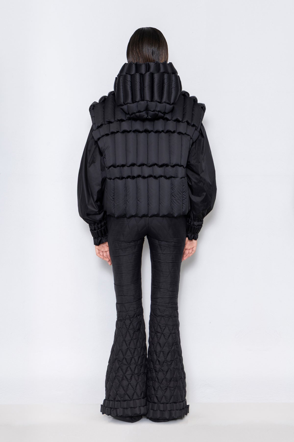 RAXXY CLASSIC SLUB HOODED GOOSE DOWN VEST