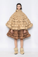 RAXXY CLASSIC CASUAL HOODED GOOSE DOWN CAPE