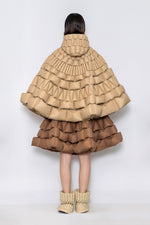 RAXXY CLASSIC CASUAL HOODED GOOSE DOWN CAPE