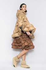 RAXXY CLASSIC CASUAL HOODED GOOSE DOWN CAPE