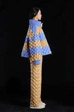 5-DIMENSIONAL GREAT WALL MONOCHROME SILHOUETTE GOOSE DOWN JACKET