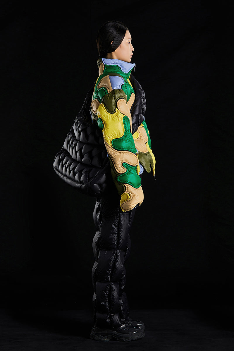 CAMO PATCH GOOSE DOWN JACKET