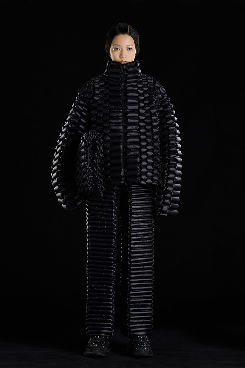 FUTURISTIC ANACONDA TEXTURE GOOSE DOWN JACKET