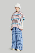 PINK&BLUE SLUB GOOSE DOWN VEST