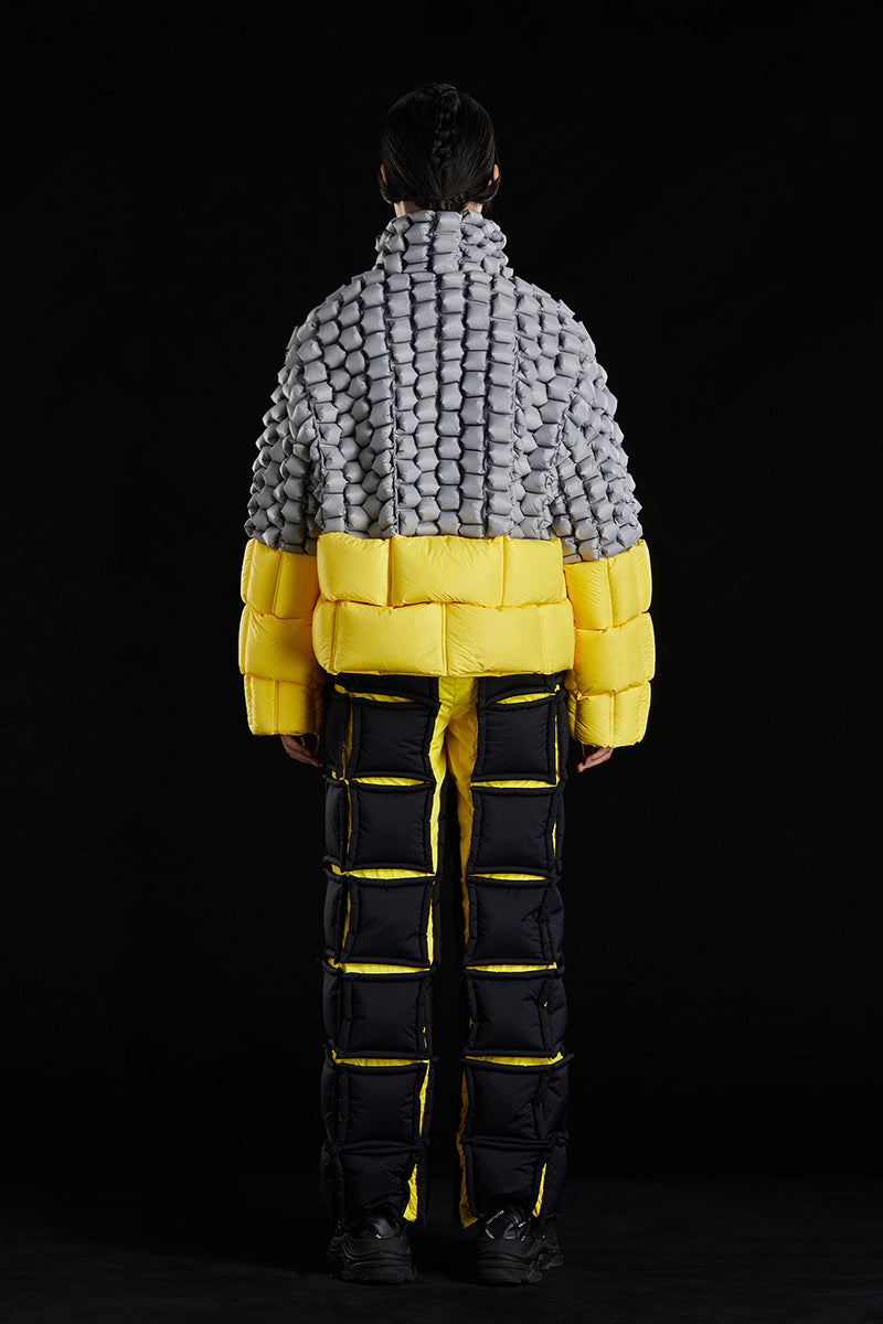 5-DIMENSIONAL UNICORN PATTERN STITCHING STAND-COLLAR GOOSE DOWN JACKET