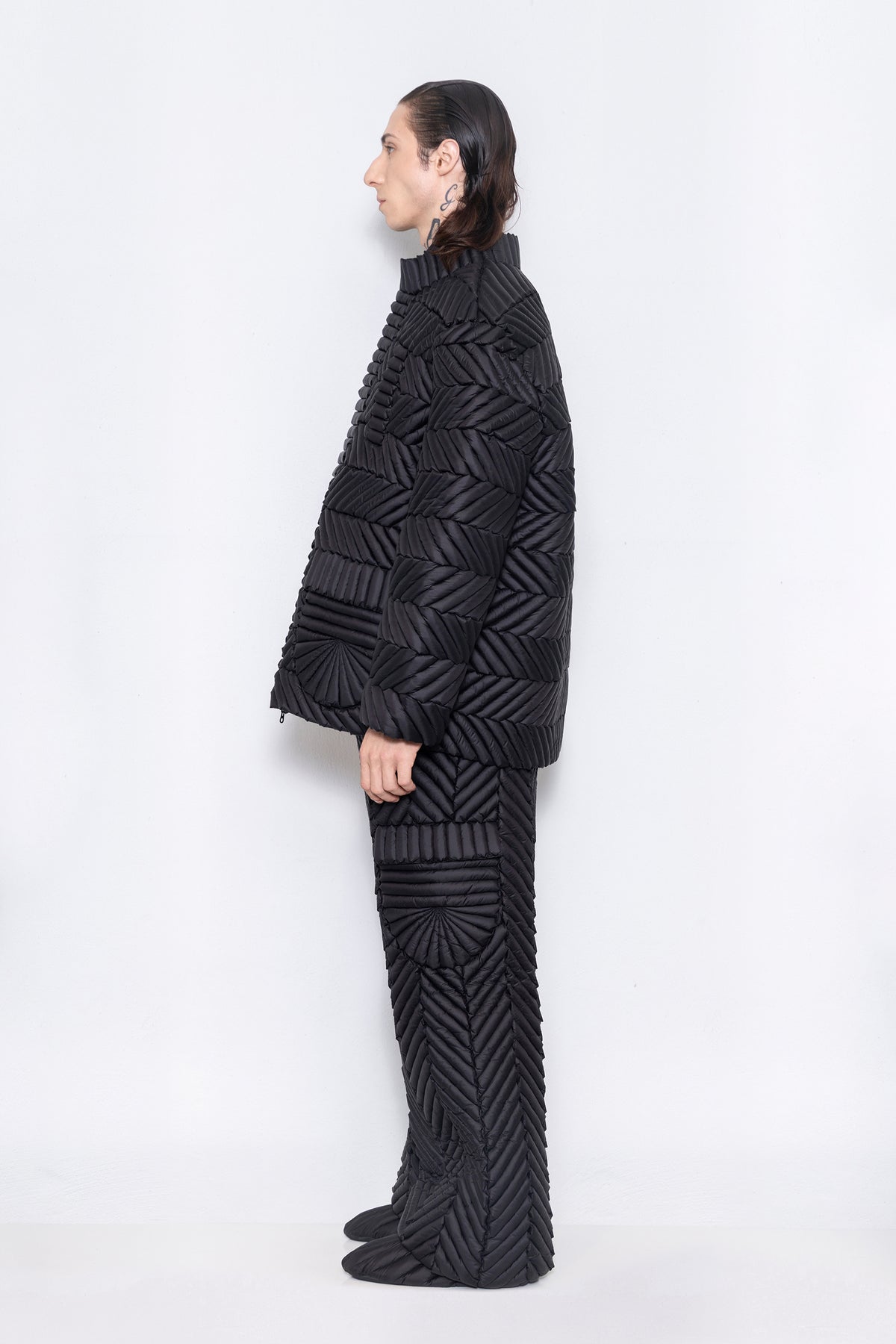 RAXXY HERRINGBONE GOOSE DOWN JACKET