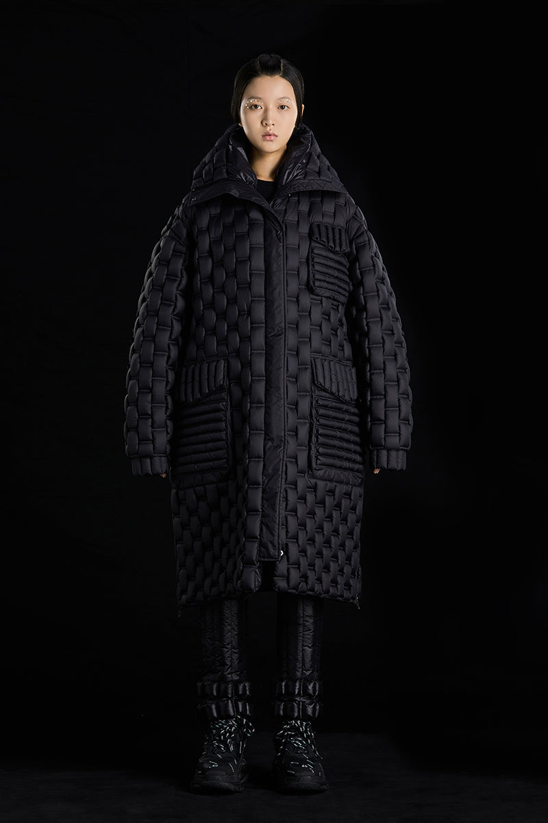 THE GREAT WALL PAPER-CUT COLORFUL SCULPTURE PROCESS TRENCH COAT