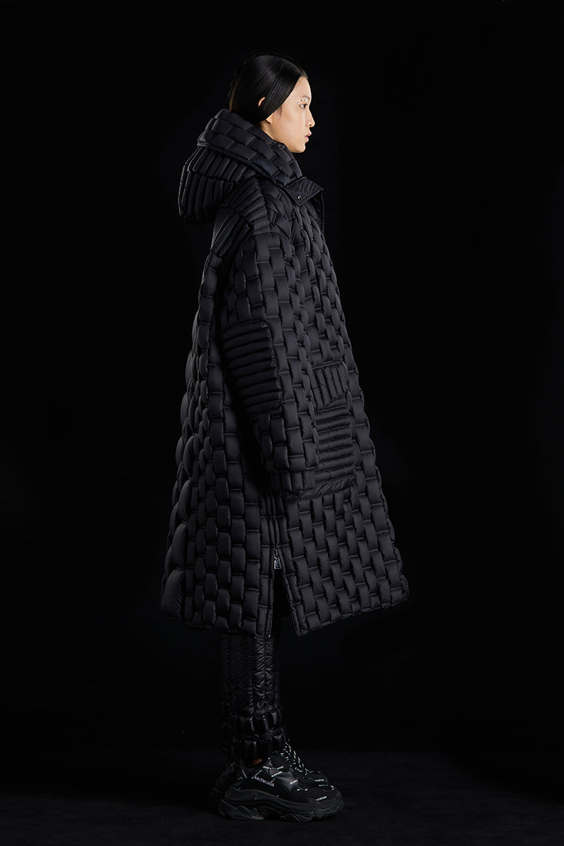 THE GREAT WALL PAPER-CUT COLORFUL SCULPTURE PROCESS TRENCH COAT