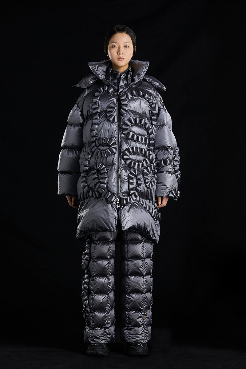 5-DIMENSIONAL KIRIN DECORATION ARTISTIC STYLE GOOSE DOWN COAT
