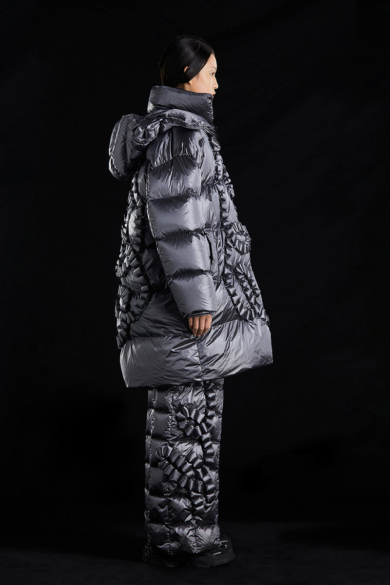 5-DIMENSIONAL KIRIN DECORATION ARTISTIC STYLE GOOSE DOWN COAT