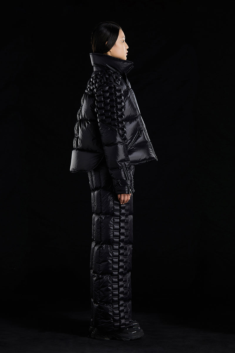 KIRIN PATTERN DECORATION GOOSE DOWN RIDER JACKET