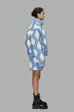 STEREO GEM JACQUARD DOWN SWEATER CARDIGAN