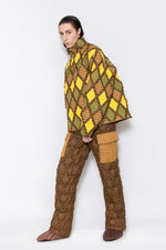 RAXXY “SUNFLOWER” QUILTED PATTERN GOOSE DOWN HOODIE