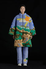 “THE GREAT WALL"MOSAICS OVERSIZED GOOSE DOWN COAT