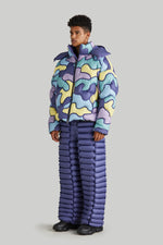 "PAPER CUTTING CRAFT"CAMOUFLAGE GOOSE DOWN JACKET