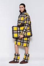 RAXXY CLASSIC SCOTTISH TARTAN LONG LENGTH GOOSE DOWN COAT