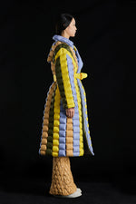 5-DIMENSIONAL GREAT WALL COLORFUL GOOSE DOWN TRENCH COAT