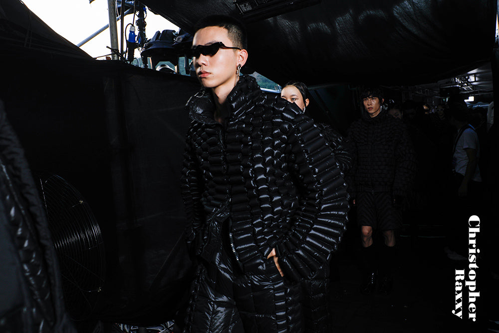 FUTURISTIC ANACONDA TEXTURE GOOSE DOWN JACKET
