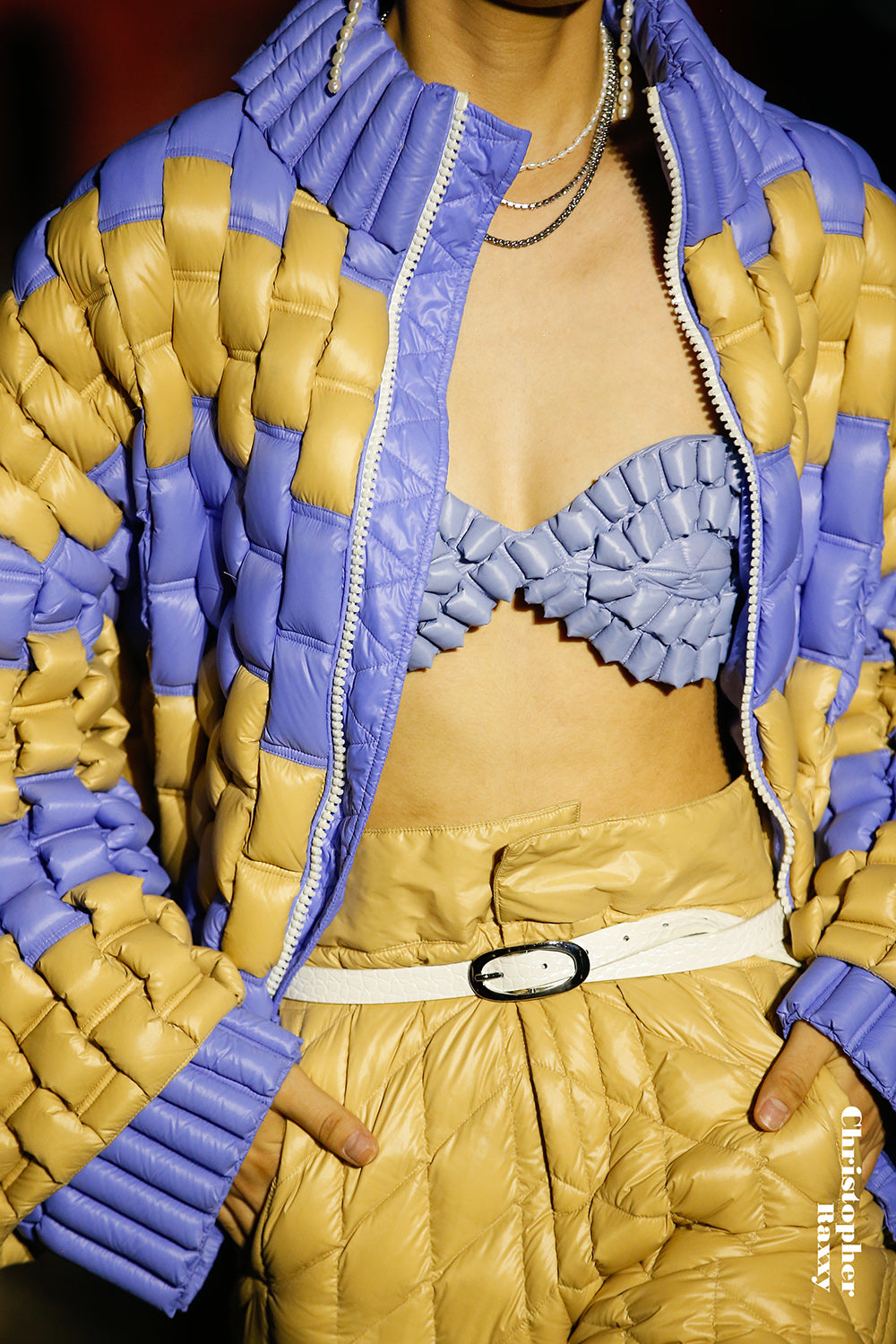 5-DIMENSIONAL GREAT WALL MONOCHROME SILHOUETTE GOOSE DOWN JACKET