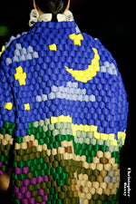 “THE GREAT WALL"MOSAICS OVERSIZED GOOSE DOWN COAT