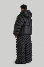 CLASSIC BAMBOO STRIPES OVERSIZED GOOSE DOWN PUFFER