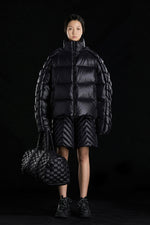 BRAIDED TRIM SILHOUETTE GOOSE DOWN JACKET