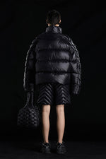 BRAIDED TRIM SILHOUETTE GOOSE DOWN JACKET