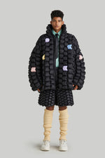 FIREWORKS MOSAIC OVERSIZED GOOSE DOWN COAT