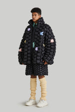 FIREWORKS MOSAIC OVERSIZED GOOSE DOWN COAT