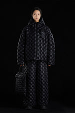 5-DIMENSIONAL GREAT WALL PATTERN HOODED GOOSE DOWN JACKET