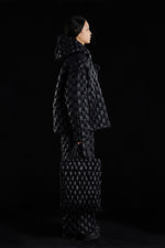 5-DIMENSIONAL GREAT WALL PATTERN HOODED GOOSE DOWN JACKET