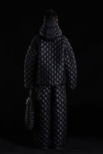 5-DIMENSIONAL GREAT WALL PATTERN HOODED GOOSE DOWN JACKET
