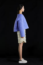 LION LOCK DECORATIVE PLAID QUILTED PROFILE GOOSE DOWN SWEATHIRT