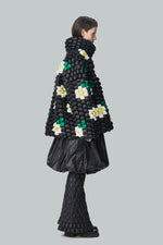 KIRIN BRAIDED FLOWER OVERSIZED DOWN JACKET